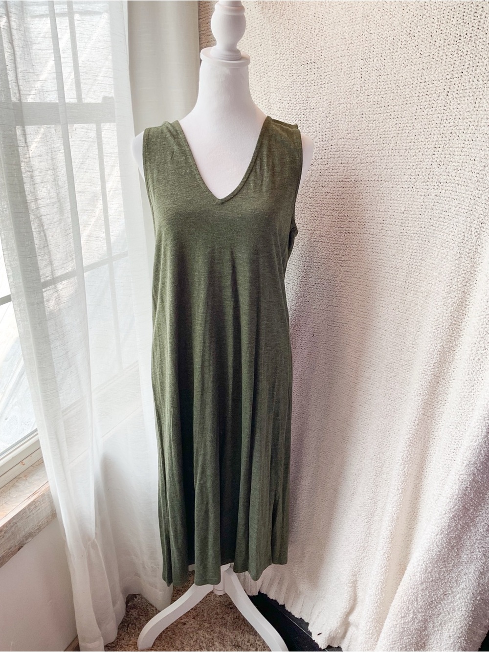 Madewell Olive Lightweight Semi-Sheer Knit Top